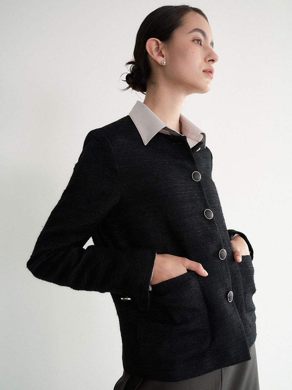 004 LUX Tweed Jacket (Black)