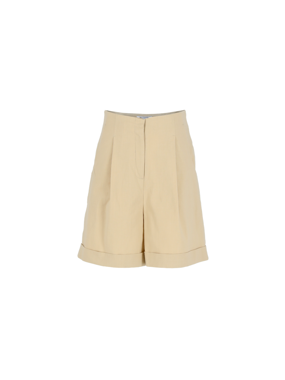 5S High-rise pleated linen shorts - Ivory