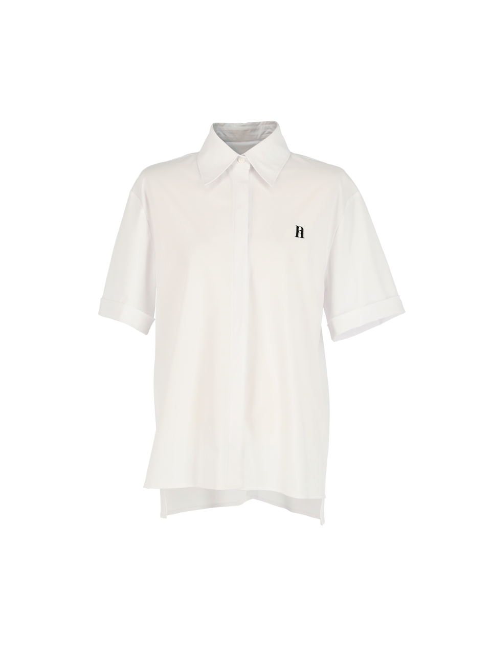 5S Cold sense nylon-blend logo Shirt - White