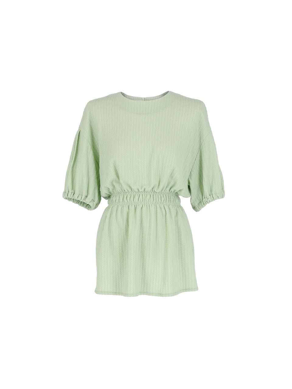 5S Puff-Sleeve crinkled Blouse - Mint