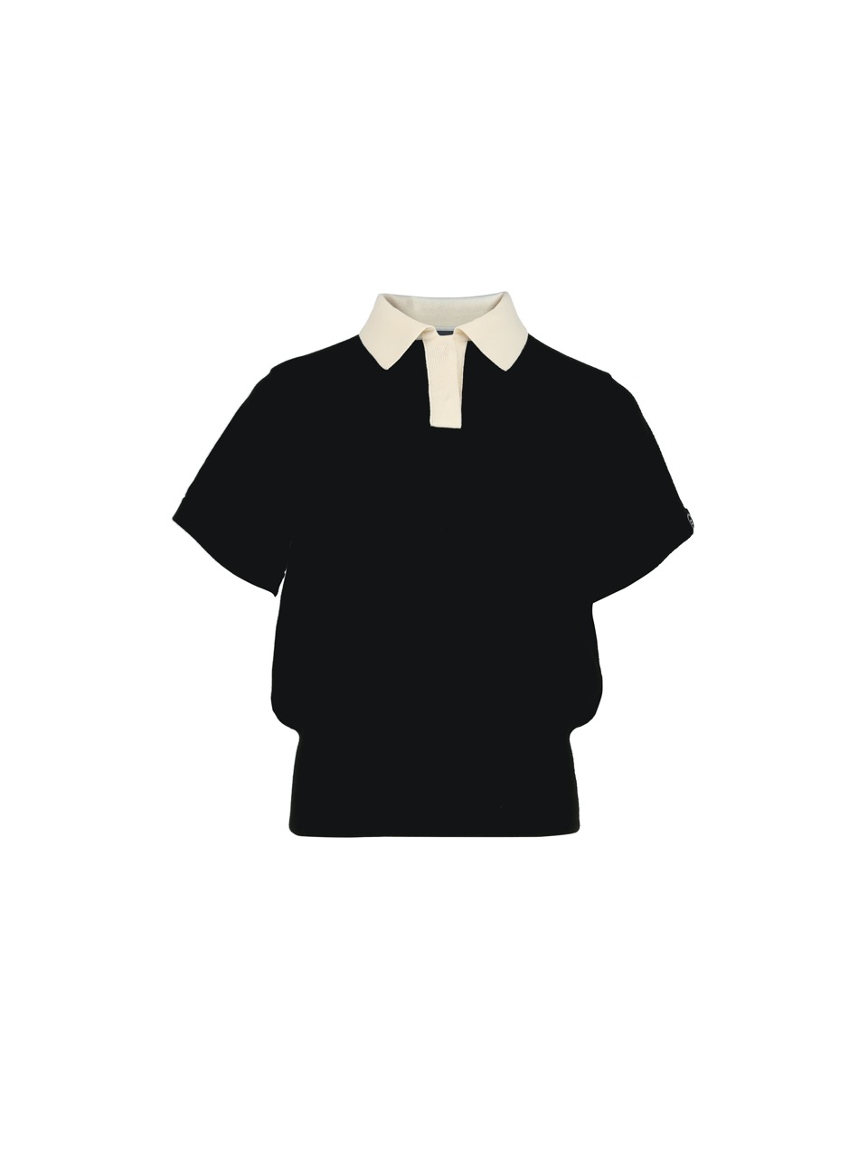5S Organic-cotton Knit top - Black