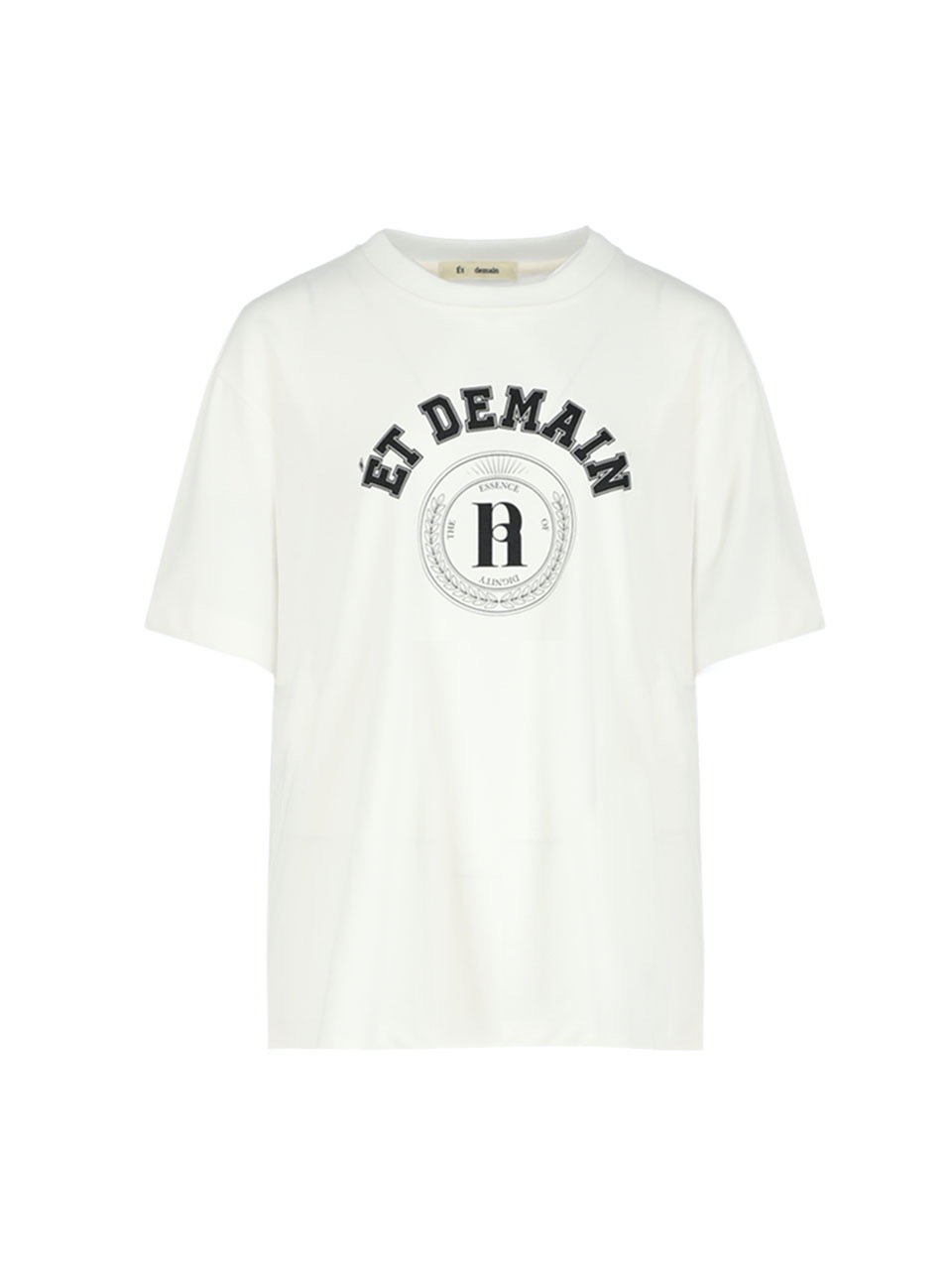 Recycle-cotton logo T-Shirt (White)
