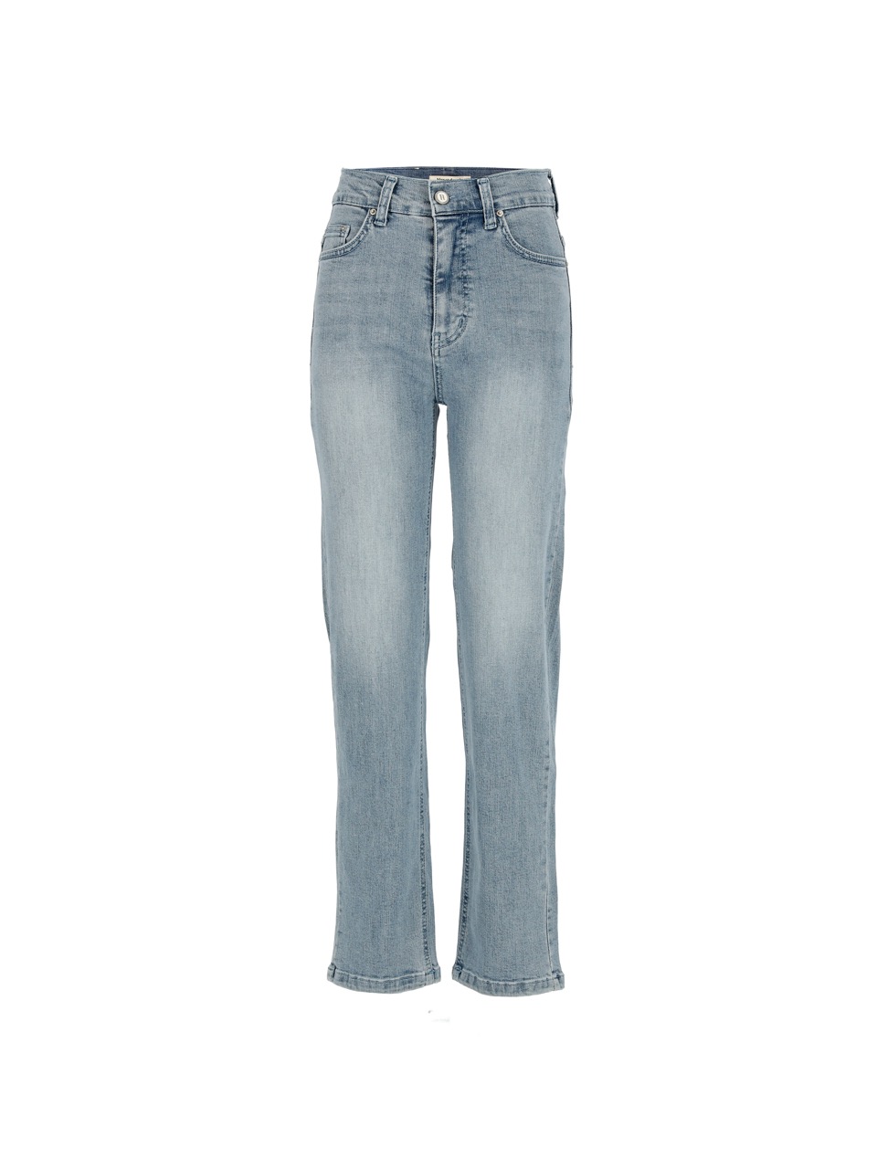 5P Light Blue Washing Slim Straight-fit Jeans (SPAN)