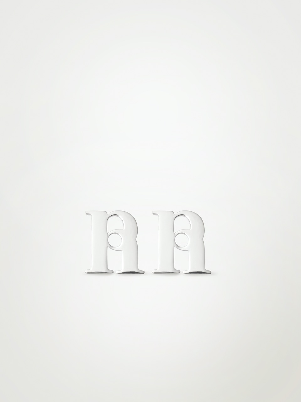 hier et demain Logo Pendant Earrings (Sliver)