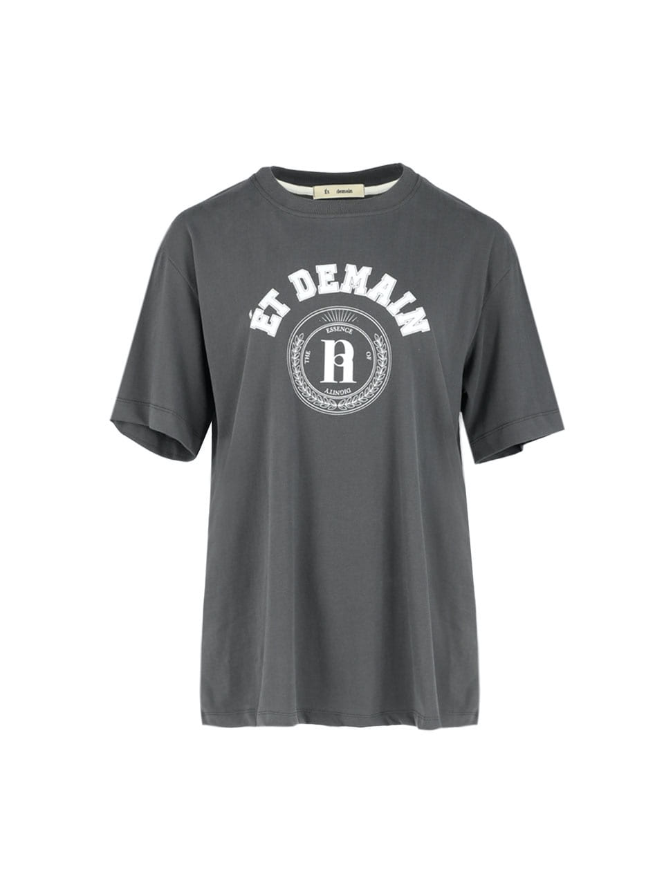 Recycle-cotton logo T-Shirt (Grey)